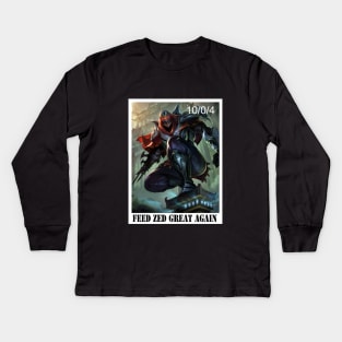 Feed Zed great again Kids Long Sleeve T-Shirt